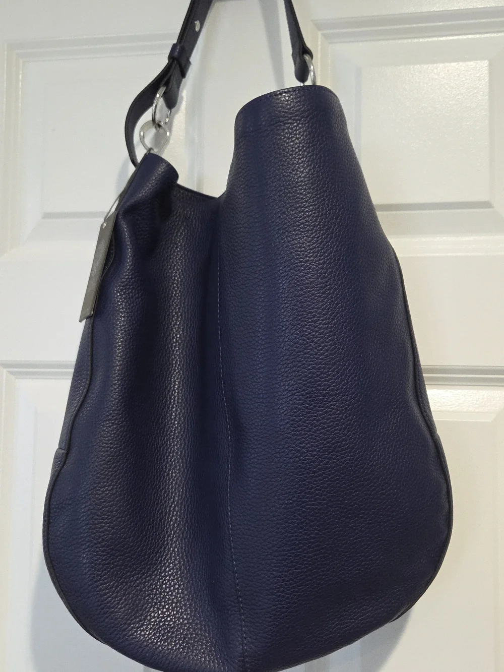 Vince Camuto Navy Leather Hobo Bag 22 in long, 16 in wide